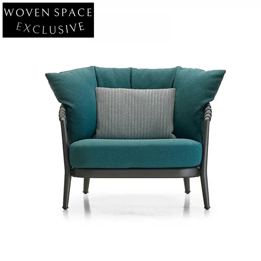 Durable Aluminum Frame Outdoor Sofa with Waterproof Cushions for Patio Garden