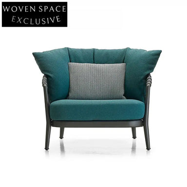 Durable Aluminum Frame Outdoor Sofa with Waterproof Cushions for Patio Garden