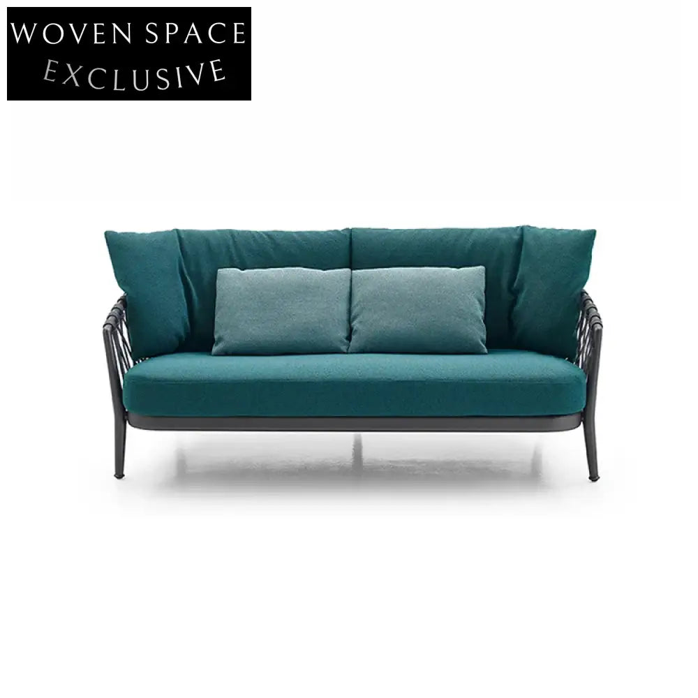 Durable Aluminum Frame Outdoor Sofa with Waterproof Cushions for Patio Garden