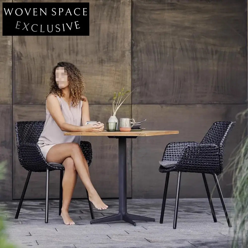 Durable Aluminum PE Rattan Outdoor Dining Chair and Table Furniture Set