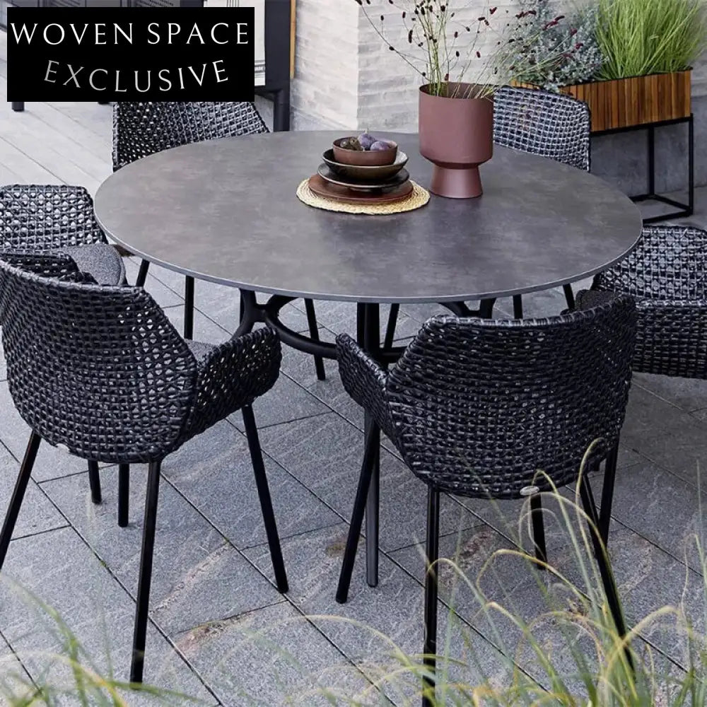 Durable Aluminum PE Rattan Outdoor Dining Chair and Table Furniture Set