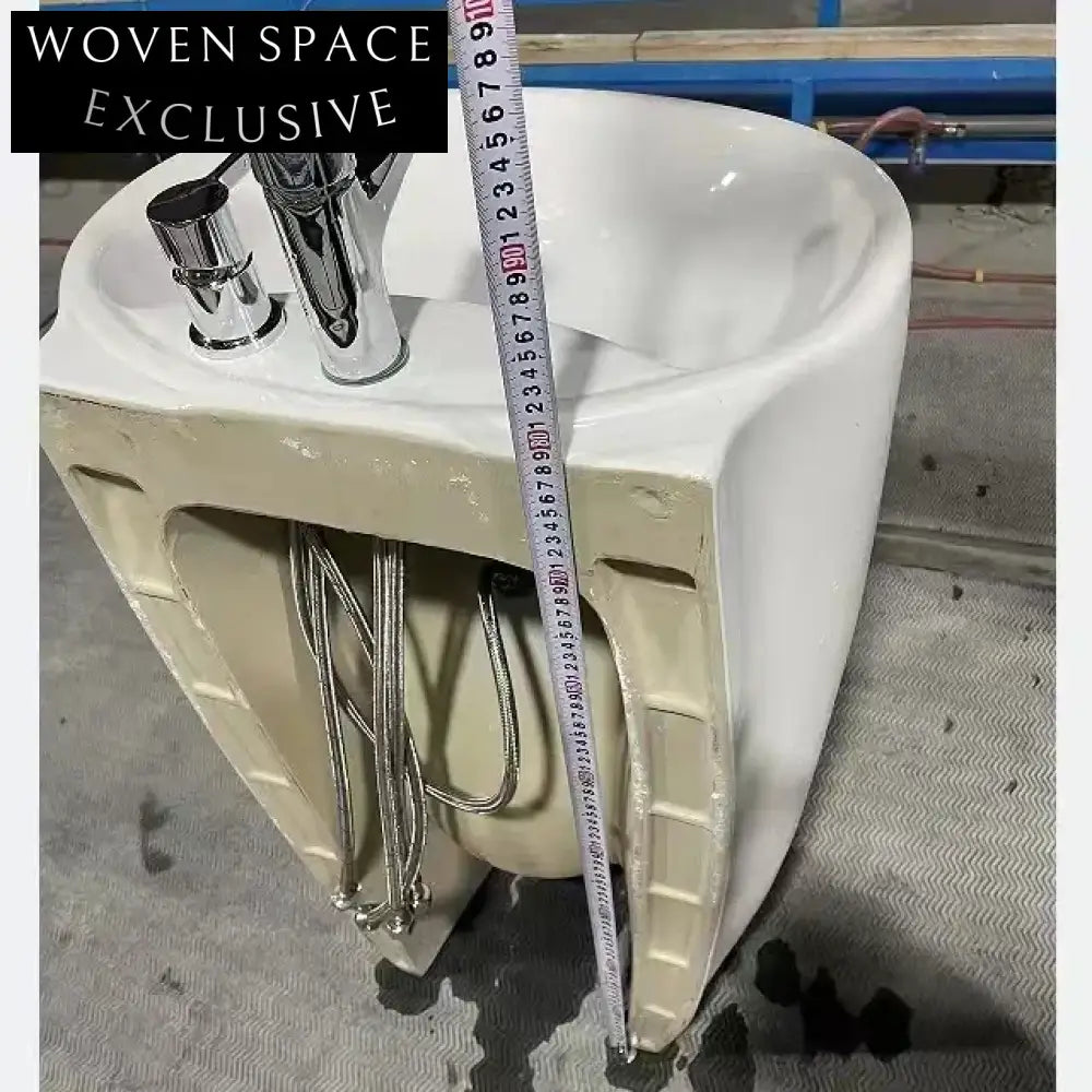 Durable Ceramic Freestanding Pedestal Wudu Foot & Hand Wash Basin