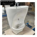 Durable Ceramic Freestanding Pedestal Wudu Foot & Hand Wash Basin
