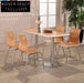 Durable Rectangle Plywood Dining Restaurant Coffee Wood Table
