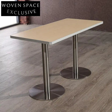 Durable Rectangle Plywood Dining Restaurant Coffee Wood Table