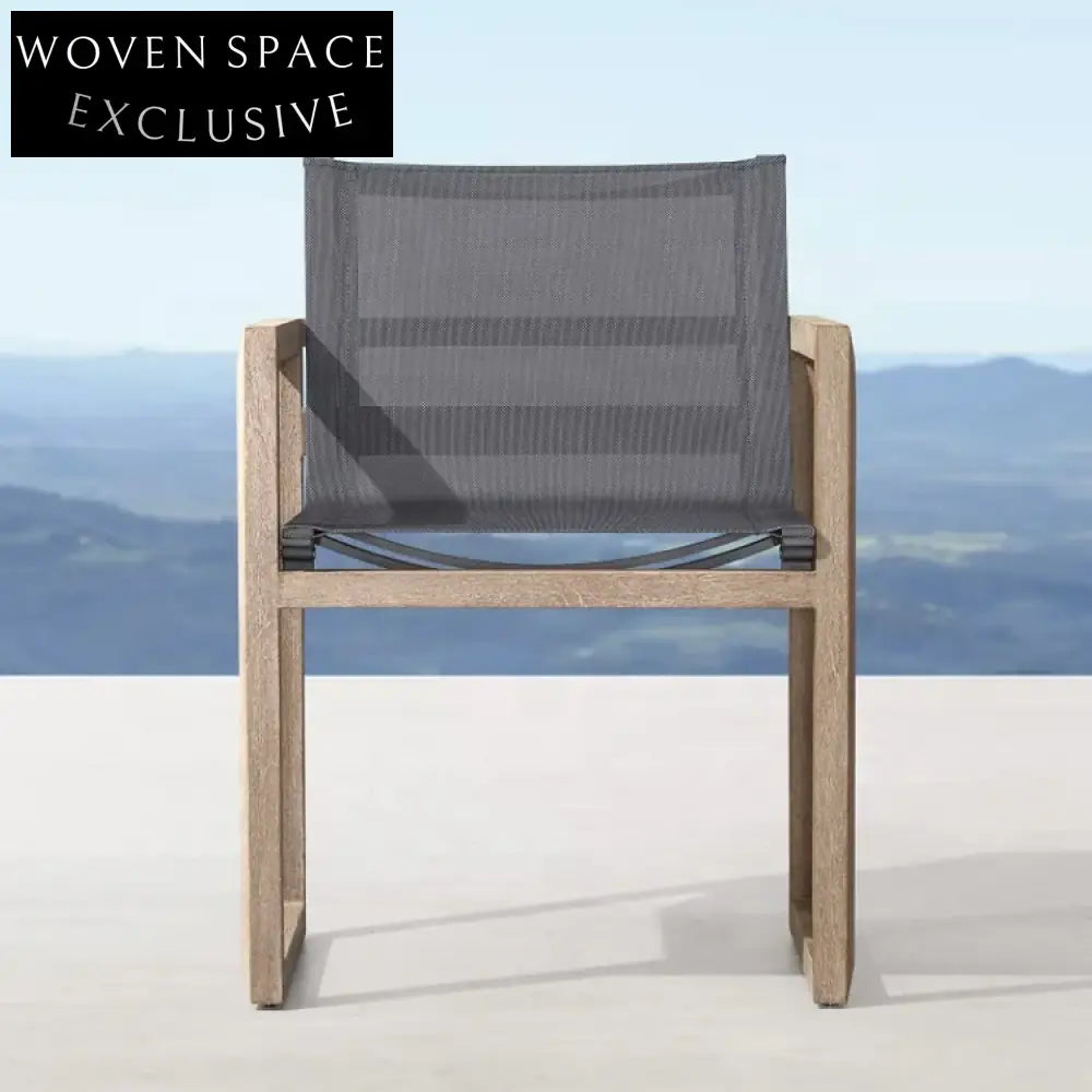 Durable Solid Teak Wood Outdoor Patio Garden Resort Dining Armchair