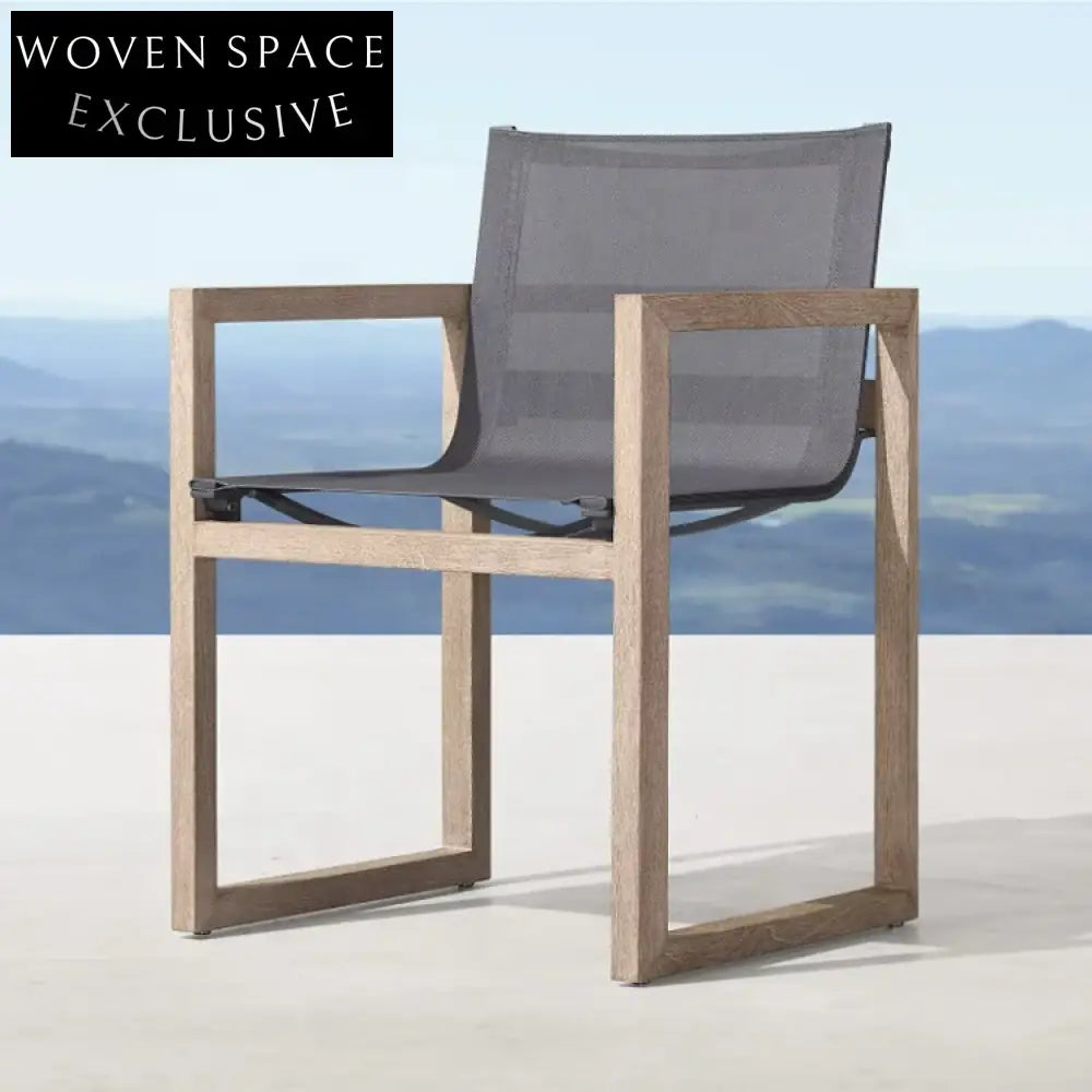 Durable Solid Teak Wood Outdoor Patio Garden Resort Dining Armchair