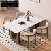Durable Solid Wood Dining Table with Modern Minimalist Full Support Base