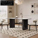 Durable Solid Wood Dining Table with Modern Minimalist Full Support Base