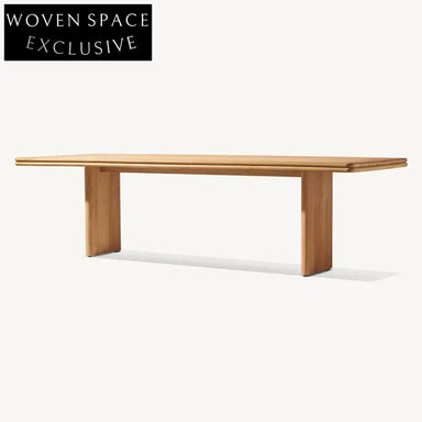 Durable Teak Wood Outdoor Dining Table - Large Patio Furniture, 10-Seat