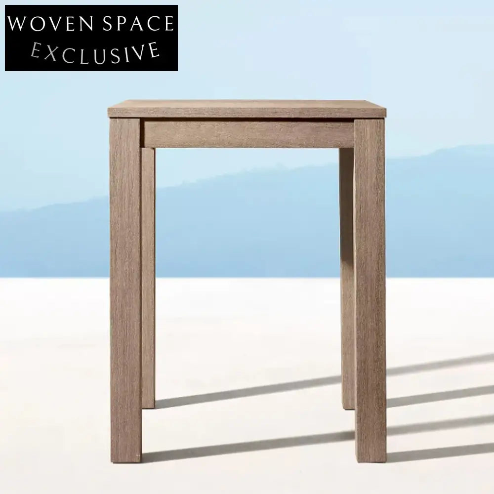 Durable Teak Wood Outdoor Patio High Bar Chair and Table Set