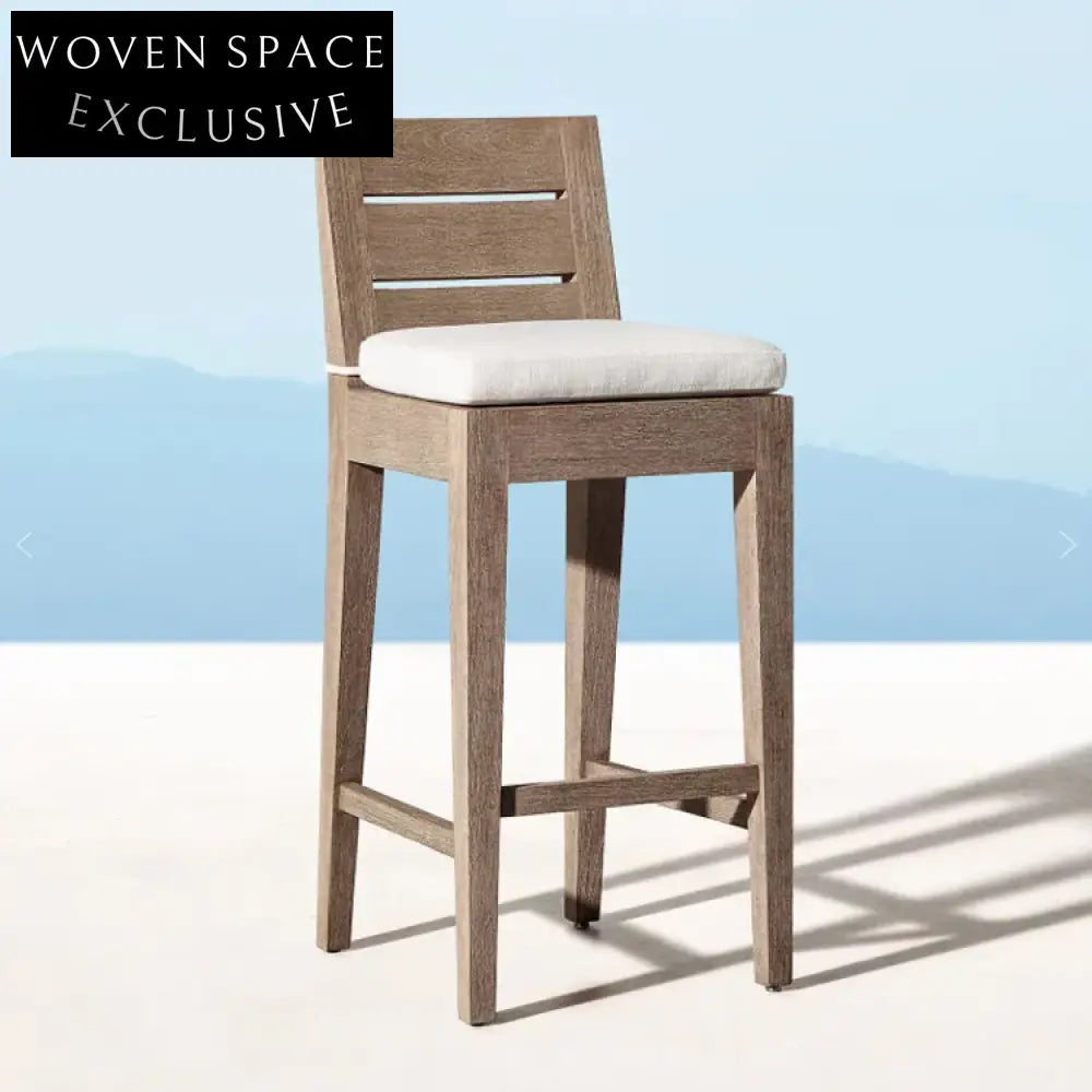 Durable Teak Wood Outdoor Patio High Bar Chair and Table Set