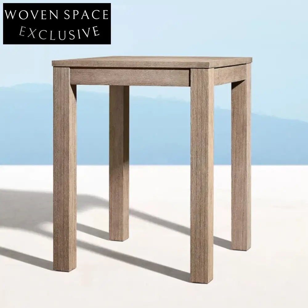 Durable Teak Wood Outdoor Patio High Bar Chair and Table Set