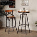 Durable Wooden Cross-Back Bar Stool for Kitchen Island and Bistro Dining