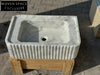 Eadgar Carrara Marble Sink with Ribbed Sides
