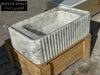 Eadgar Carrara Marble Sink with Ribbed Sides