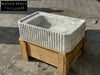 Eadgar Carrara Marble Sink with Ribbed Sides