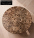 Vintage Earthy Brown Natural Marble Ball Base Round Coffee Table