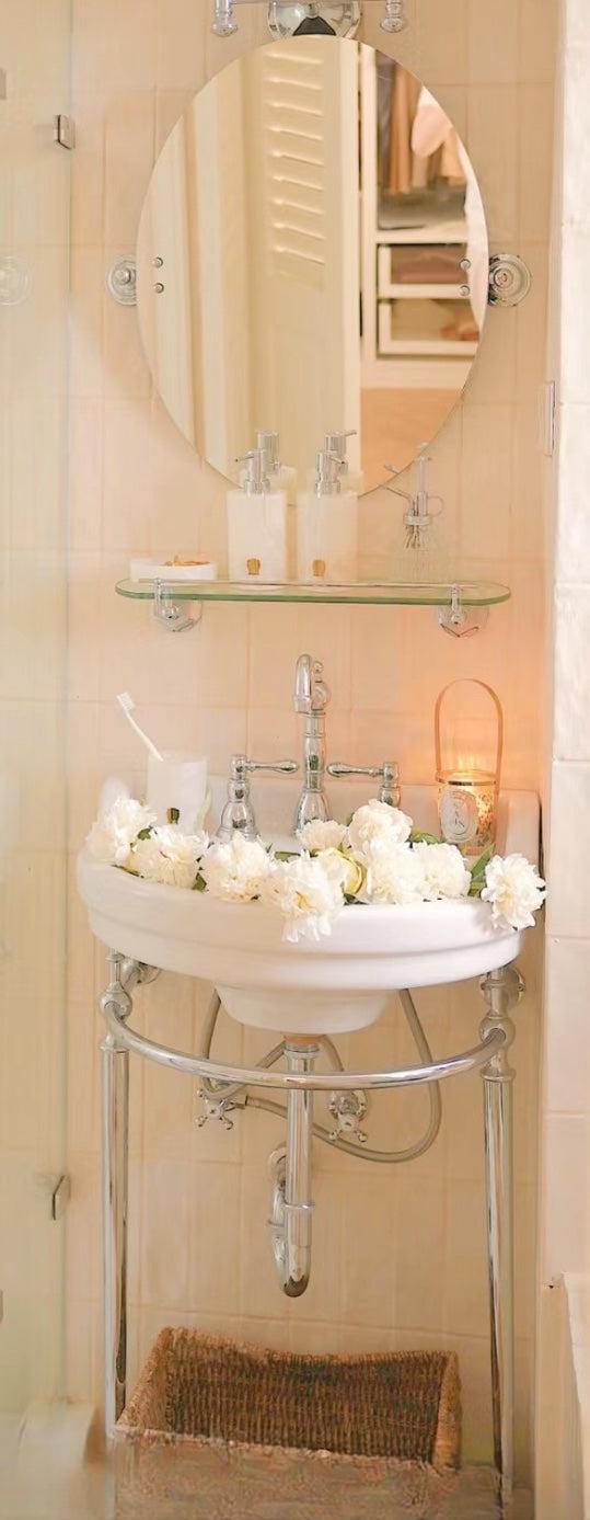 Romanette Arc-Shaped Brass Basin Set
