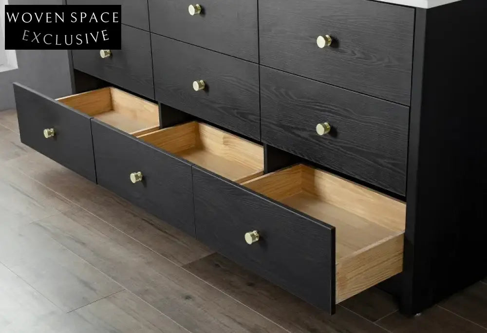 Eco-Friendly Plywood Melamine Bathroom Vanity Cabinet with Soft-Close Drawers and Doors