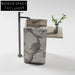 Eden Wabi-Sabi Stone Column Basin