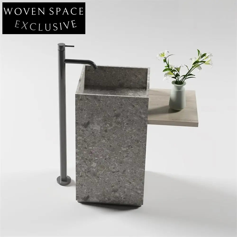Eden Wabi-Sabi Stone Column Basin