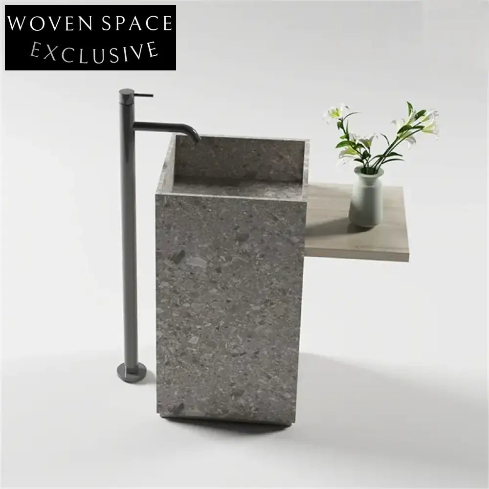 Eden Wabi-Sabi Stone Column Basin