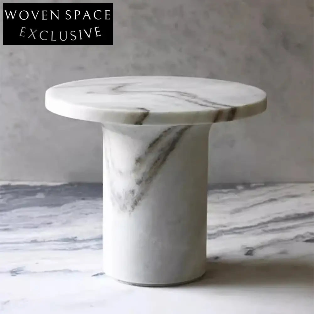 Elegant 2-Piece White Marble Side Coffee Table Set for Modern Homes
