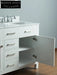 Elegant 48-inch White Classic Bathroom Vanity with Double Sink Cabinet