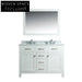 Elegant 48-inch White Classic Bathroom Vanity with Double Sink Cabinet