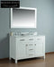 Elegant 48-inch White Classic Bathroom Vanity with Double Sink Cabinet