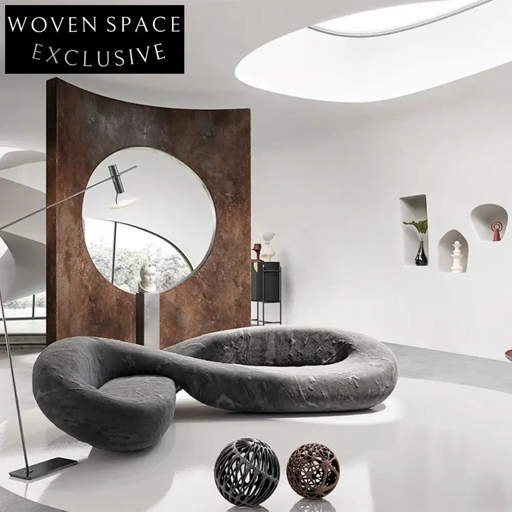 Elegant 8-Shape Curved Velvet Fabric Sectional Sofa for Modern Living Rooms