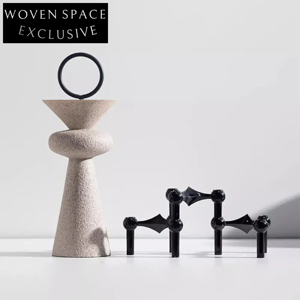 Elegant Abstract Resin Irregular Sculpture Art Home Office Decor Set