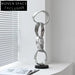 Elegant Abstract Silver Metal Table Sculpture Decor for Modern Home Living Spaces