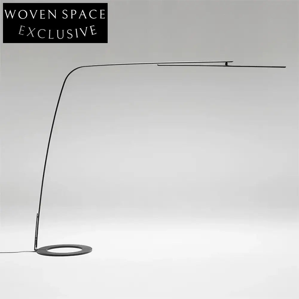 Elegant Adjustable Fishing Rod LED Floor Lamp, Modern Black Metal Design for Study