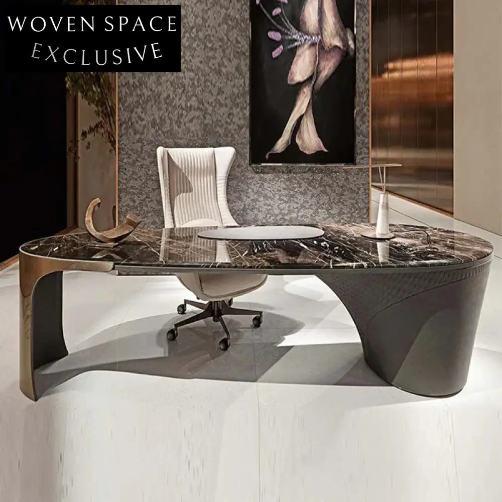 Elegant American Style Marble Top Dressing Table with Drawers for Bedroom