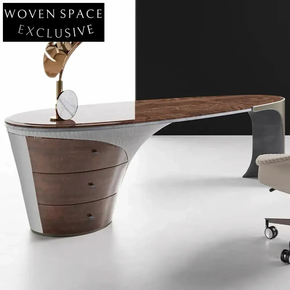 Elegant American Style Marble Top Dressing Table with Drawers for Bedroom