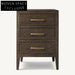 Elegant American Style Solid Oak Nightstand with Integrated Storage Drawer for Bedroom