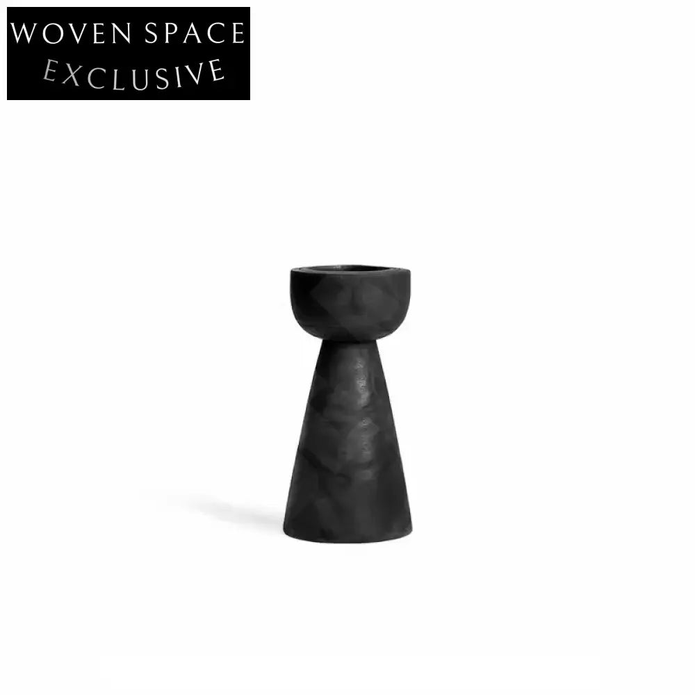 Elegant Antique Carbonized Wood Decorative Table Candle Holder