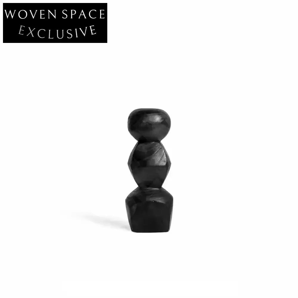 Elegant Antique Carbonized Wood Decorative Table Candle Holder