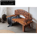 Elegant Antique Handcrafted Wabi Sabi Solid Wood Carved Sofa Chair Bench