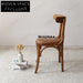 Elegant Antique Style Bentwood Dining Chair with Comfortable PU Leather Seat