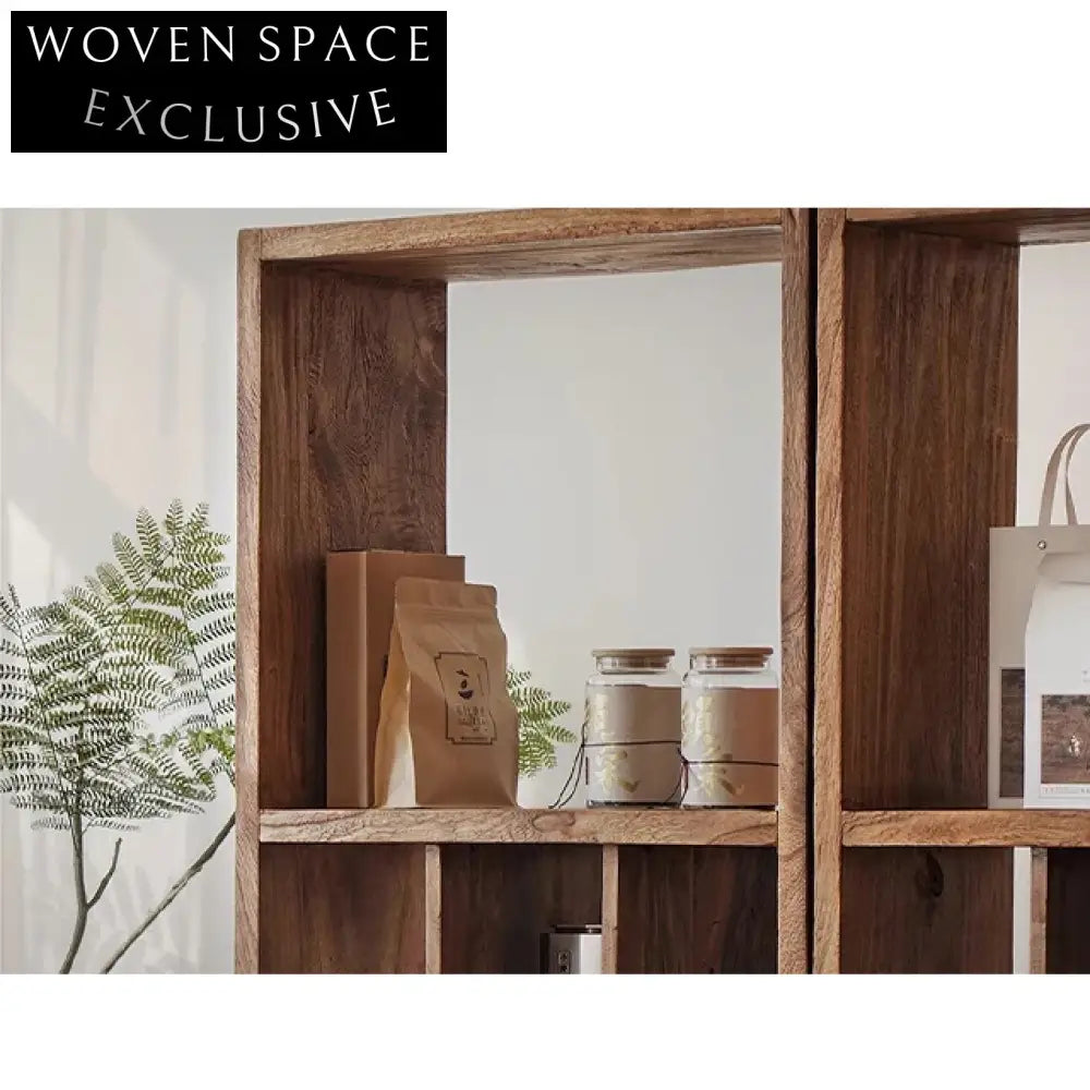 Elegant Antique Wabi Sabi Solid Maple Wood Museum Display Cabinet