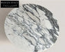 Elegant Arabescato White Marble Round Coffee Table for Modern Living Spaces