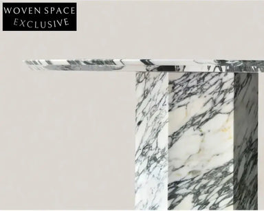 Elegant Arabescato White Marble Round Coffee Table for Modern Living Spaces