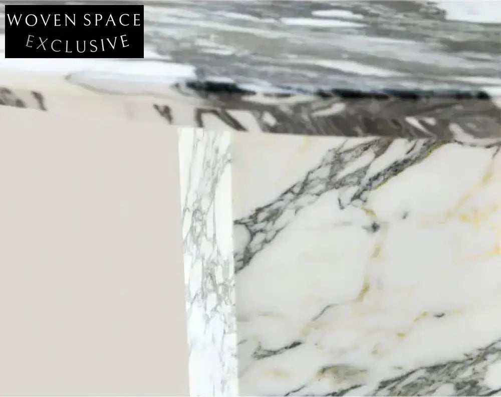 Elegant Arabescato White Marble Round Coffee Table for Modern Living Spaces