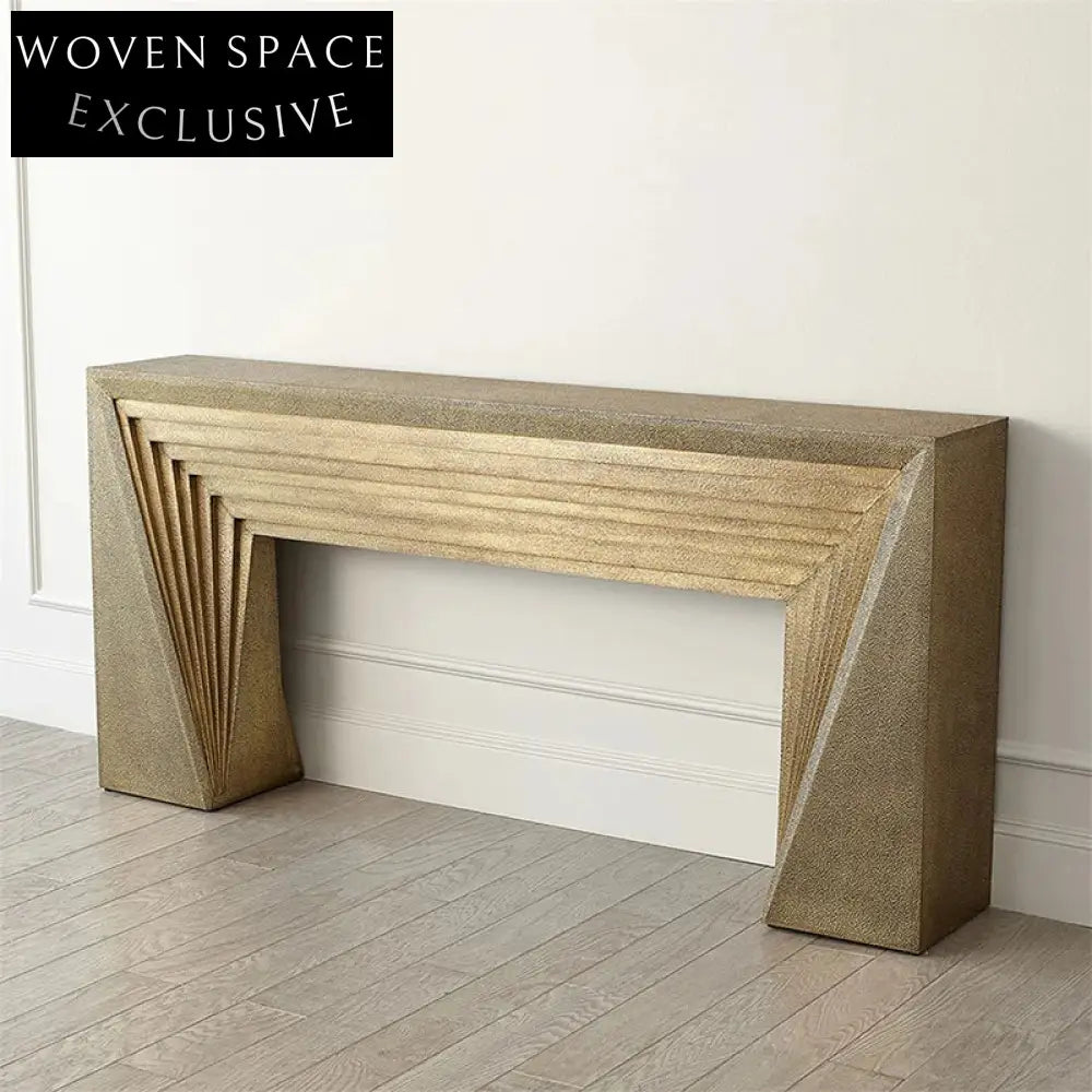 Elegant Arch Plywood Entry Console Table, Modern Living Room Decor