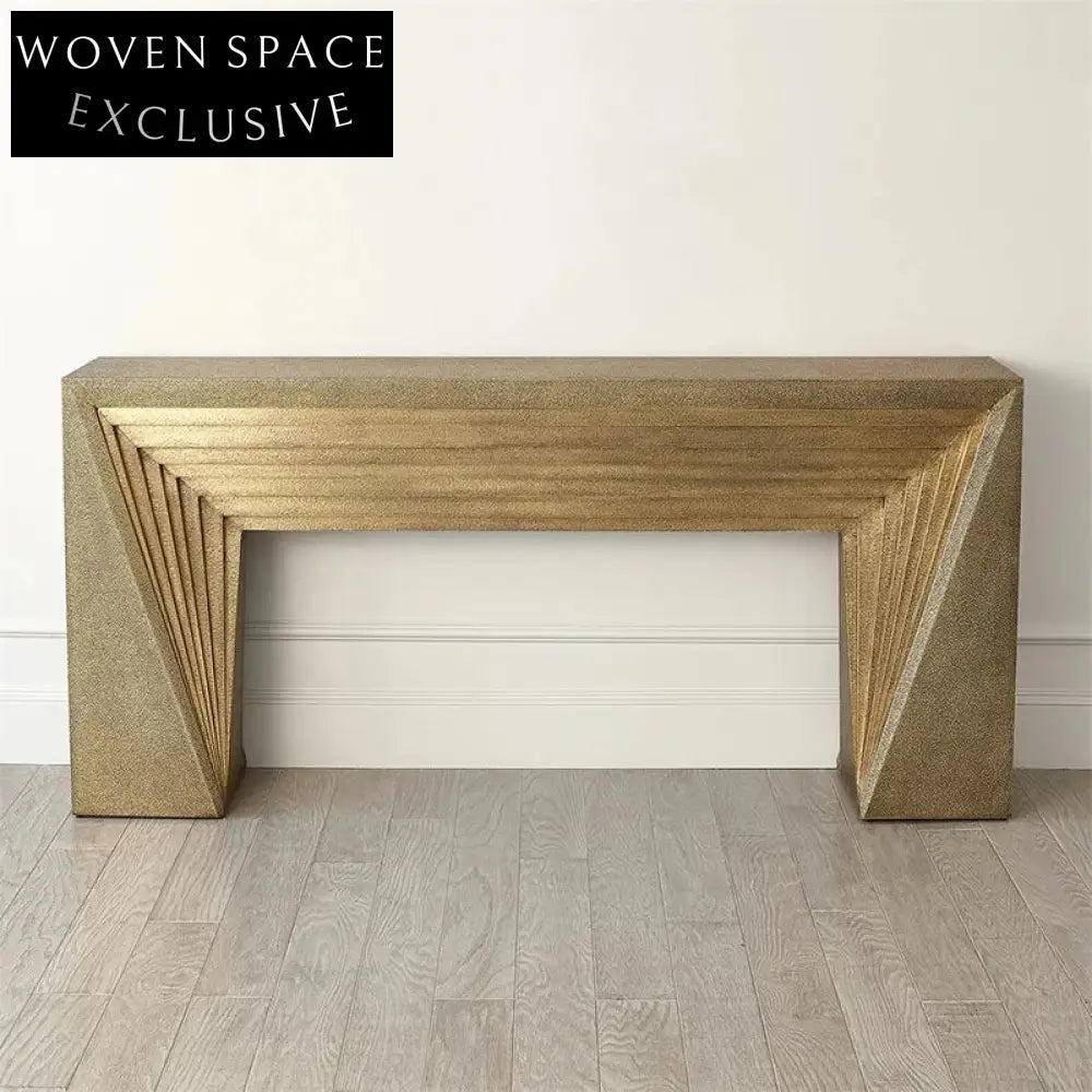 Elegant Arch Plywood Entry Console Table, Modern Living Room Decor