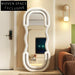 Elegant Arched Wood Frame Full-Length Standing Floor Mirror for Dressing Rooms