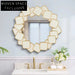 Elegant Art Deco Handcrafted Round Wall Decor Living Room Vanity Mirror